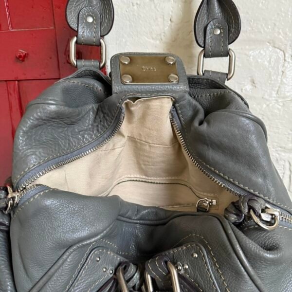 Rate Chloe paddington variation with zippers around in beautiful grey color and silver hardware - Image 4