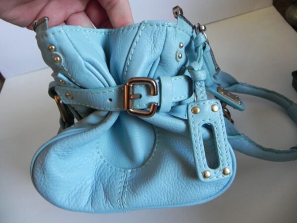 Chloe Paddington Gold Padlock Key Hand Bag Blue Leather - Image 6