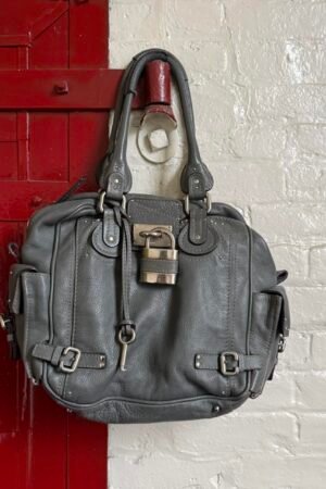 Rate Chloe paddington variation with zippers around in beautiful grey color and silver hardware